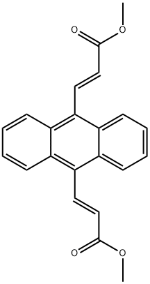 2-Propenoic acid, 3,3'-(9,10-anthracenediyl)bis-, 1,1'-dimethyl ester, (2E,2'E)- Struktur