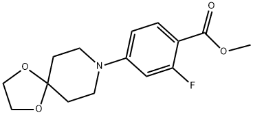 Methyl 2-fluoro-4-(1,4-dioxa-8-azaspiro[4.5]decan-8-YL)benzoate Struktur