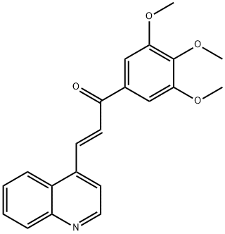 2-Propen-1-one, 3-(4-quinolinyl)-1-(3,4,5-trimethoxyphenyl)-, (E)- (9CI) Struktur