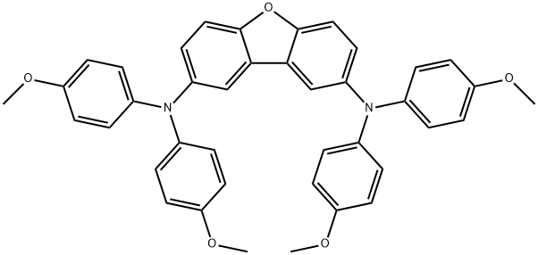 2,8-Dibenzofurandiamine, N2,N2,N8,N8-tetrakis(4-methoxyphenyl)- Struktur