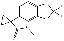 Cyclopropanecarboxylic acid, 1-(2,2-difluoro-1,3-benzodioxol-5-yl)-, methyl ester Struktur