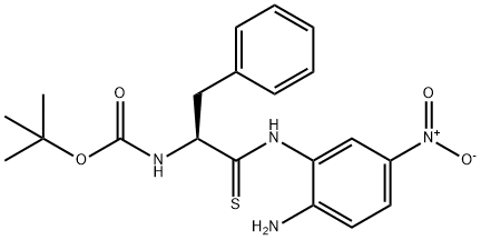 Carbamic acid, [2-[(2-amino-5-nitrophenyl)amino]-1-(phenylmethyl)-2-thioxoethyl]-, 1,1-dimethylethyl ester, (S)- (9CI) Struktur