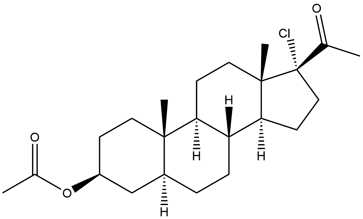 Pregnan-20-one, 3-(acetyloxy)-17-chloro-, (3β,5α)- (9CI)