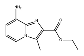 Imidazo[1,2-a]pyridine-2-carboxylic acid, 8-amino-3-methyl-, ethyl ester Struktur