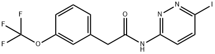 N-(6-Iodopyridazin-3-yl)-2-(3-(trifluoromethoxy)phenyl)acetamide Struktur