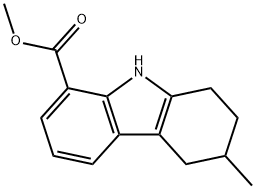 1H-Carbazole-8-carboxylic acid, 2,3,4,9-tetrahydro-3-methyl-, methyl ester Struktur