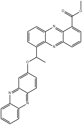 1-Phenazinecarboxylic acid, 6-[1-(2-phenazinyloxy)ethyl]-, methyl ester Struktur