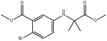 Methyl 2-bromo-5-[(2-methoxy-1,1-dimethyl-2-oxoethyl)amino]benzoate Struktur