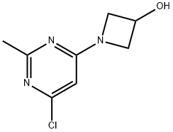 3-Azetidinol, 1-(6-chloro-2-methyl-4-pyrimidinyl)- Struktur