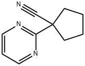 Cyclopentanecarbonitrile, 1-(2-pyrimidinyl)- Struktur