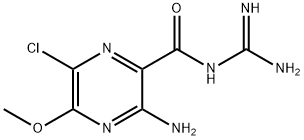 2-Pyrazinecarboxamide, 3-amino-N-(aminoiminomethyl)-6-chloro-5-methoxy- Struktur