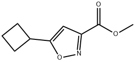 3-Isoxazolecarboxylic acid, 5-cyclobutyl-, methyl ester Struktur