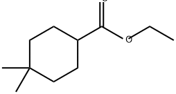 Cyclohexanecarboxylic acid, 4,4-dimethyl-, ethyl ester Struktur