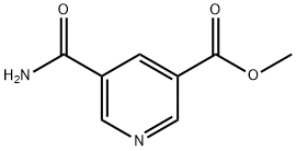 3-Pyridinecarboxylic acid, 5-(aminocarbonyl)-, methyl ester Struktur