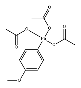 Acetic acid, 1,1',1''-[(4-methoxyphenyl)plumbylidyne] ester Struktur