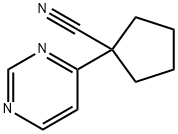 Cyclopentanecarbonitrile, 1-(4-pyrimidinyl)- Struktur