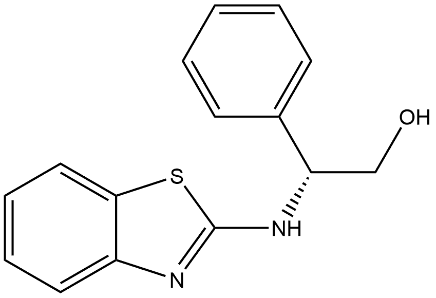 Benzeneethanol, β-(2-benzothiazolylamino)-, (βR)- Struktur