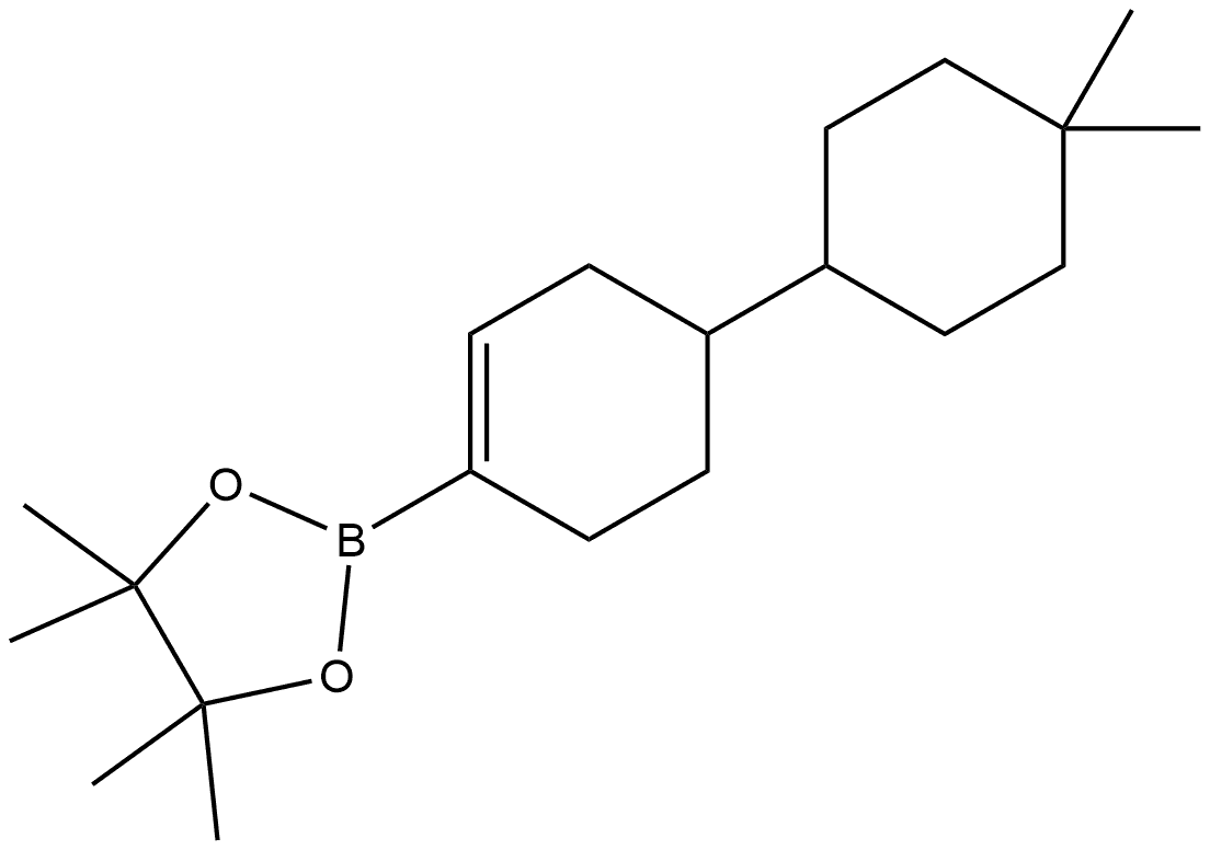 2-[4-(4,4-dimethylcyclohexyl)cyclohex-1-en-1-yl]-4,4,5,5-tetramethyl-1,3,2-dioxaborolane Struktur