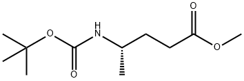 Pentanoic acid, 4-[[(1,1-dimethylethoxy)carbonyl]amino]-, methyl ester, (4S)- Struktur