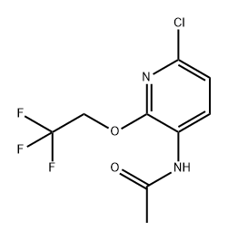 Acetamide, N-[6-chloro-2-(2,2,2-trifluoroethoxy)-3-pyridinyl]- Struktur