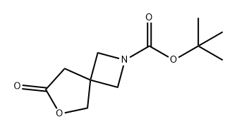 6-Oxa-2-azaspiro[3.4]octane-2-carboxylic acid, 7-oxo-, 1,1-dimethylethyl ester Struktur