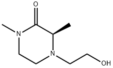 2-Piperazinone, 4-(2-hydroxyethyl)-1,3-dimethyl-, (3R)- Struktur