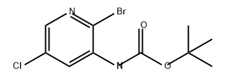 Carbamic acid, N-(2-bromo-5-chloro-3-pyridinyl)-, 1,1-dimethylethyl ester Struktur