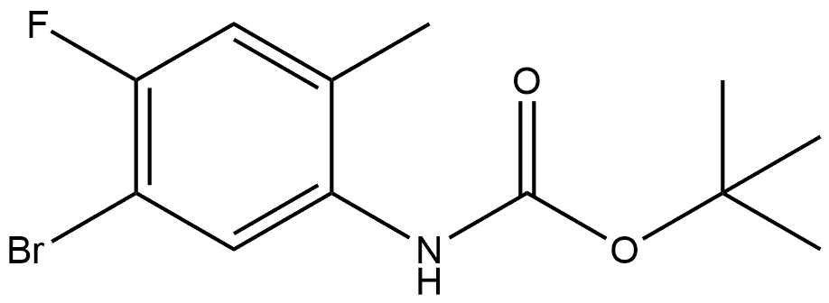 tert-butyl (5-bromo-4-fluoro-2-methylphenyl)carbamate Struktur