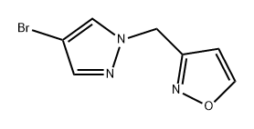 Isoxazole, 3-[(4-bromo-1H-pyrazol-1-yl)methyl]- Struktur