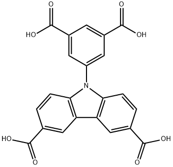 9H-Carbazole-3,6-dicarboxylic acid, 9-(3,5-dicarboxyphenyl)- Struktur