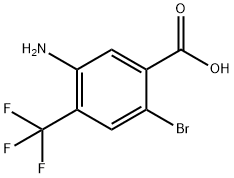 Benzoic acid, 5-amino-2-bromo-4-(trifluoromethyl)- Struktur