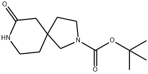 1,1-Dimethylethyl 7-oxo-2,8-diazaspiro[4.5]decane-2-carboxylate Struktur