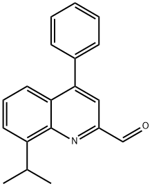 8-(1-Methylethyl)-4-phenyl-2-quinolinecarboxaldehyde Struktur