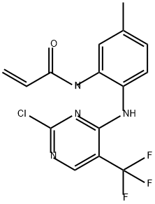 2-Propenamide, N-[2-[[2-chloro-5-(trifluoromethyl)-4-pyrimidinyl]amino]-5-methylphenyl]- Struktur