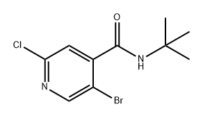 4-Pyridinecarboxamide, 5-bromo-2-chloro-N-(1,1-dimethylethyl)- Struktur