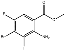 Benzoic acid, 2-amino-4-bromo-5-fluoro-3-iodo-, methyl ester Struktur