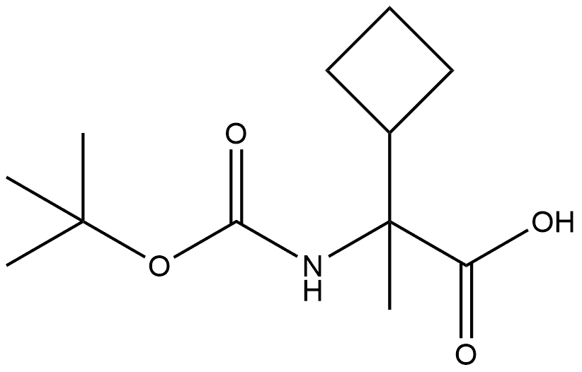 α-[[(1,1-Dimethylethoxy)carbonyl]amino]-α-methylcyclobutaneacetic acid Struktur