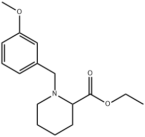 2-Piperidinecarboxylic acid, 1-[(3-methoxyphenyl)methyl]-, ethyl ester Struktur