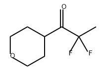 1-Propanone, 2,2-difluoro-1-(tetrahydro-2H-pyran-4-yl)- Struktur