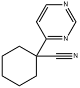 Cyclohexanecarbonitrile, 1-(4-pyrimidinyl)- Struktur