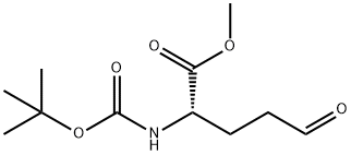 L-Norvaline, N-[(1,1-dimethylethoxy)carbonyl]-5-oxo-, methyl ester Struktur