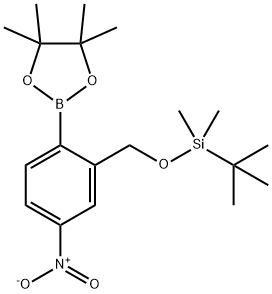 1,3,2-Dioxaborolane, 2-[2-[[[(1,1-dimethylethyl)dimethylsilyl]oxy]methyl]-4-nitrophenyl]-4,4,5,5-tetramethyl- Struktur