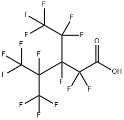 Pentanoic acid, 2,2,3,4,5,5,5-heptafluoro-3-(1,1,2,2,2-pentafluoroethyl)-4-(trifluoromethyl)- Struktur