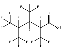 Pentanoic acid, 2,3,4,5,5,5-hexafluoro-2,3,4-tris(trifluoromethyl)- Struktur