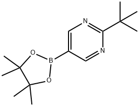 Pyrimidine, 2-(1,1-dimethylethyl)-5-(4,4,5,5-tetramethyl-1,3,2-dioxaborolan-2-yl)- Struktur