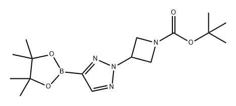 1-Azetidinecarboxylic acid, 3-[4-(4,4,5,5-tetramethyl-1,3,2-dioxaborolan-2-yl)-2H-1,2,3-triazol-2-yl]-, 1,1-dimethylethyl ester Struktur