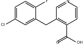 4-Pyridinecarboxylic acid, 3-[(5-chloro-2-fluorophenyl)methyl]- Struktur