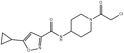 3-Isoxazolecarboxamide, N-[1-(2-chloroacetyl)-4-piperidinyl]-5-cyclopropyl- Struktur