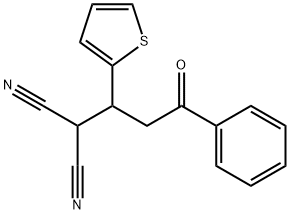 Propanedinitrile, 2-[3-oxo-3-phenyl-1-(2-thienyl)propyl]- Struktur