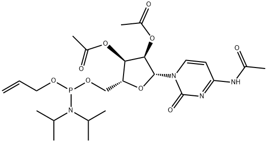 Cytidine, N-acetyl-, 2',3'-diacetate 5'-[2-propenyl bis(1-methylethyl)phosphoramidite] (9CI)